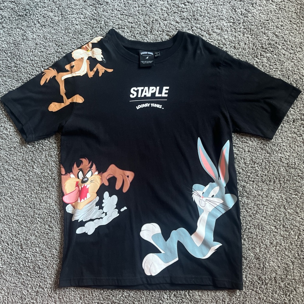STAPLE PUGEON X LOONEY TUNED. Black Looney Tunes Character Tee